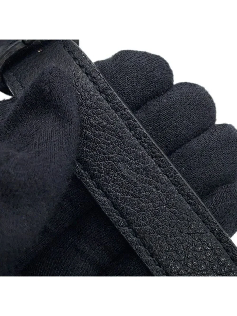 Saint Laurent Paris Shoulder Bag Boucle Leather Black